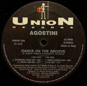 AGOSTINI – DANCE ON THE GROOVE (TEKNO DANCEFLOOR)